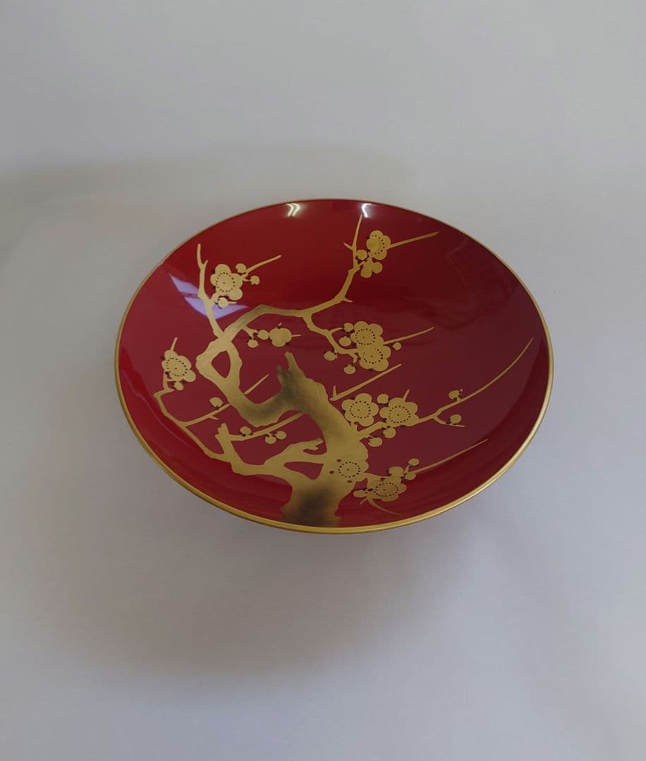 漆塗　木盃　丁字台付　松竹梅　三ッ組盃