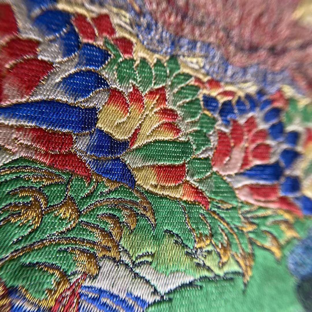 チベット タンカグリーンターラ菩薩 緑度母 刺繍 織物 骨董品 珍蔵品 仏教美術