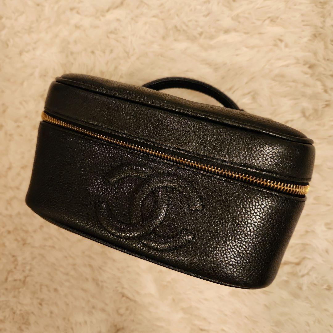 正規CHANEL　キャビアスキン　バニティバッグ