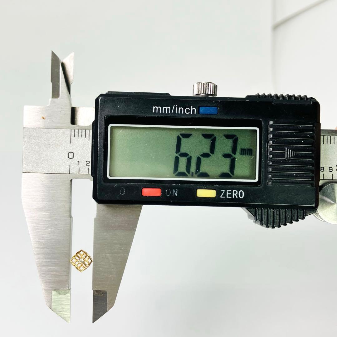 agete アガット K10YG ダイヤモンド付 ピアス D:0.02ct