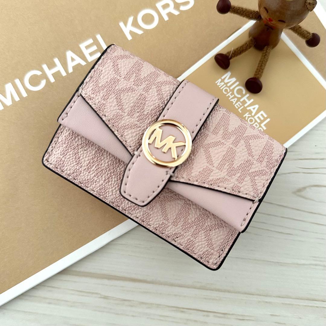 ★ 店頭完売 新品 MICHAEL KORS マイケルコース 折り財布 ピンク