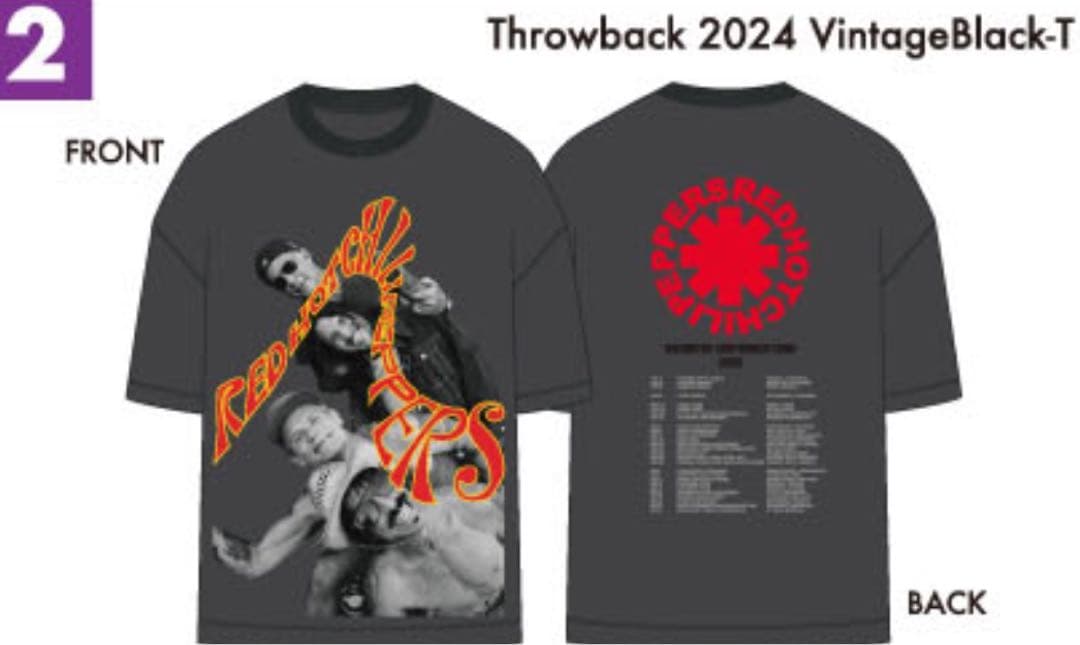 RED HOT CHILI PEPPERS Tシャツ 2024