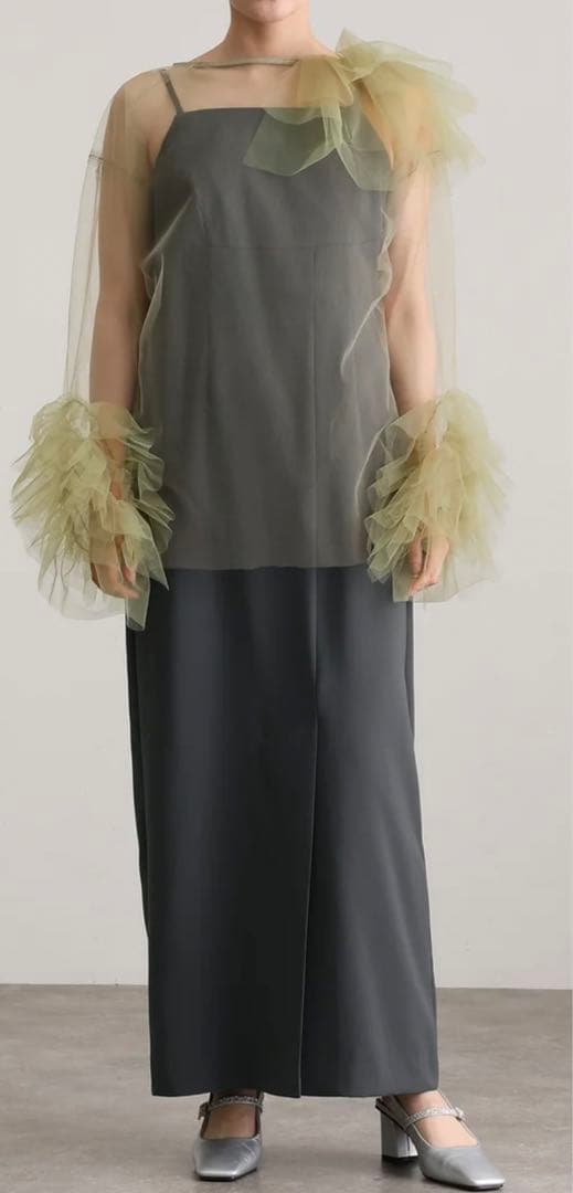 ブルーミングチュールドレス　PourVous andresd