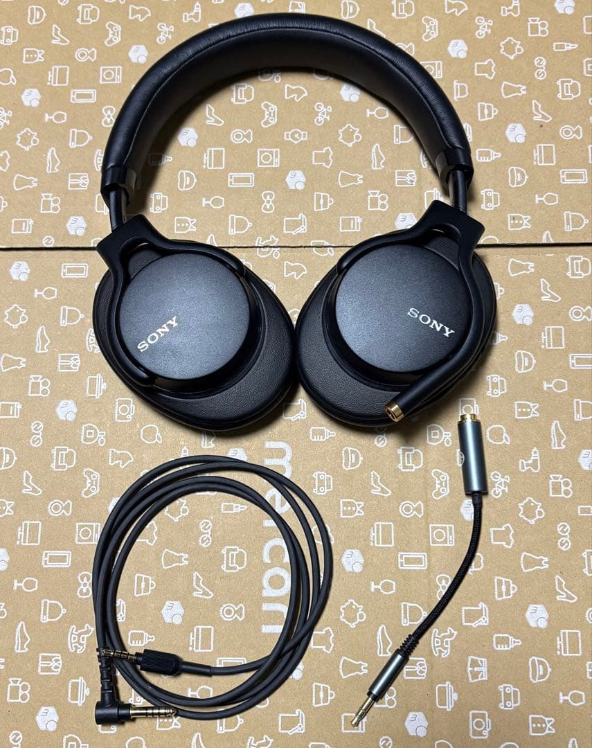 SONY ステレオヘッドホン MDR-1AM2 (B) ブラック 変換ケーブル