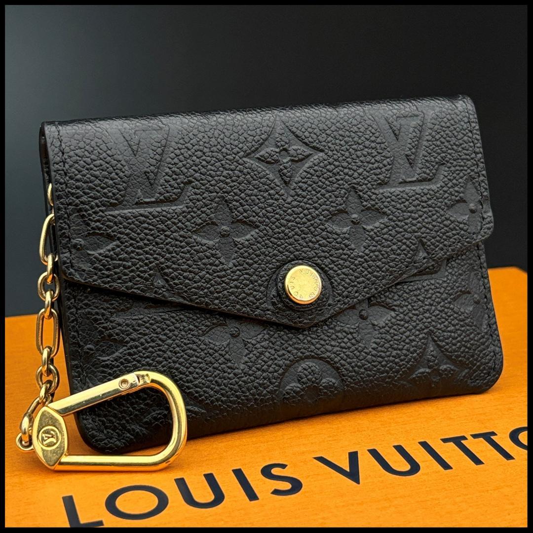 ルイヴィトン モノグラム ケース ポシェットクレ アンプラント 黒 正規品