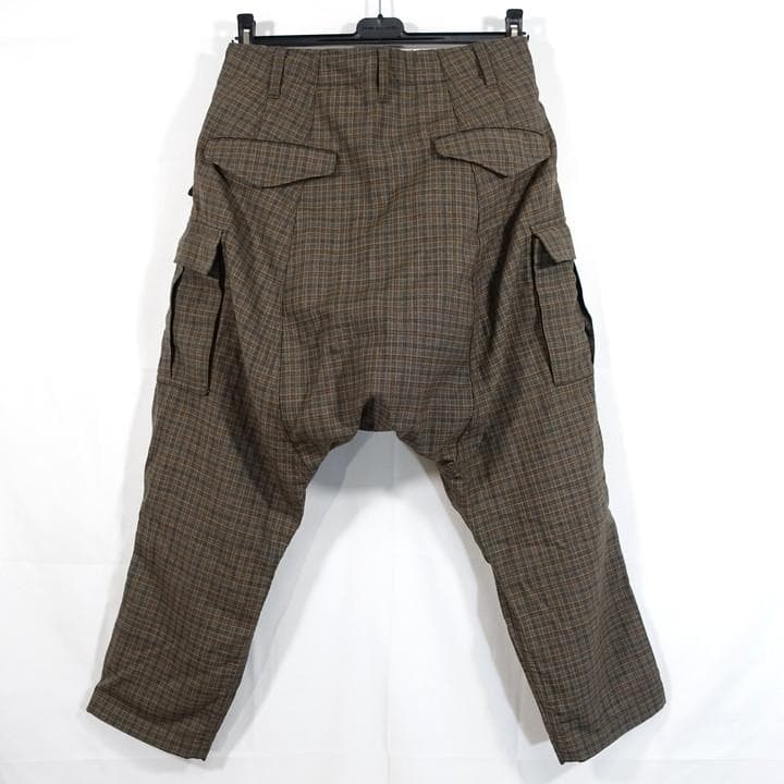 ★hiros★ジュンヤワタナベマン　春夏　チェック地サルエルカーゴパンツ