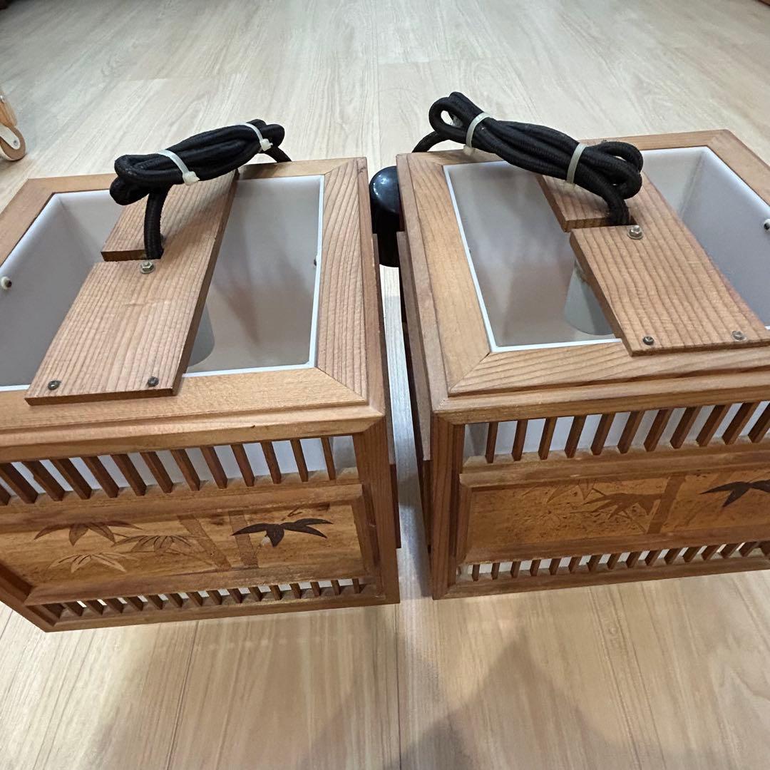 和風ペンダントライト　蛍光灯　レトロ　昭和