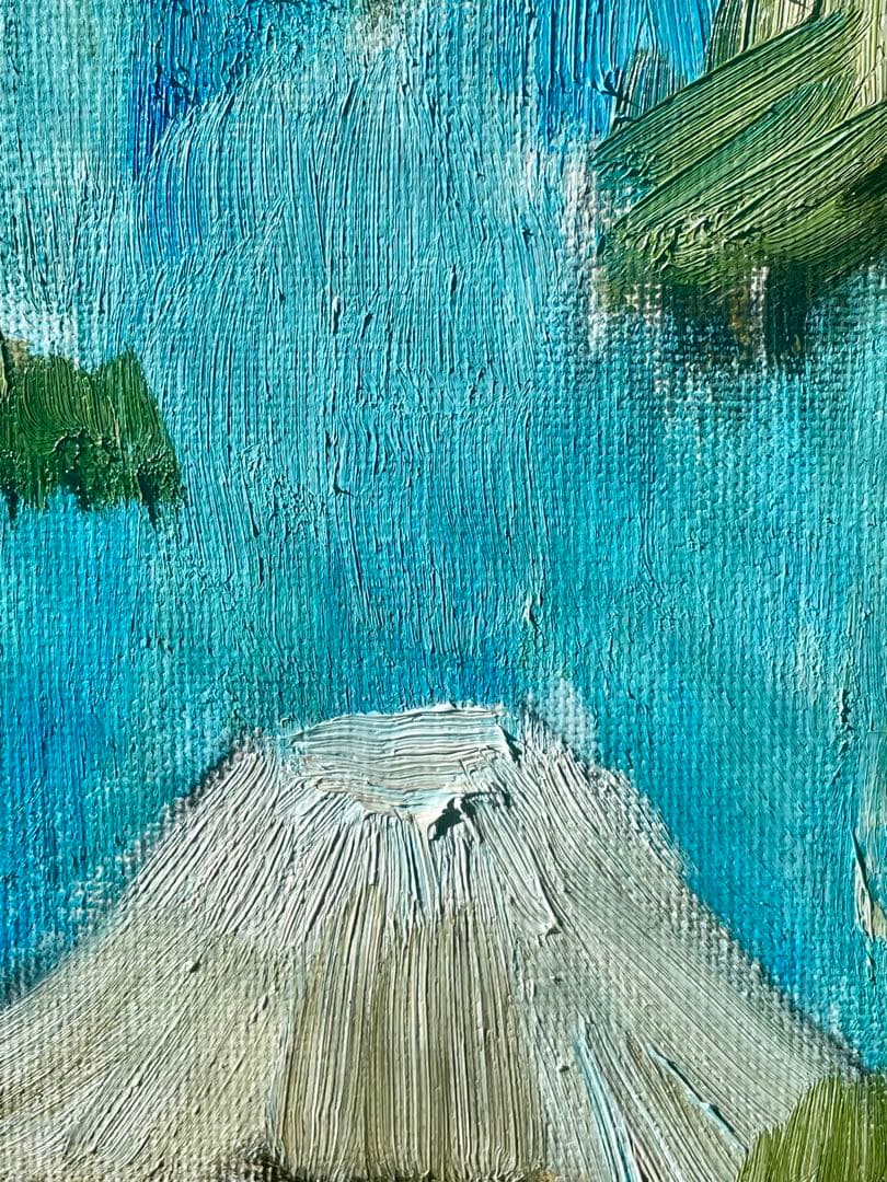 【絵画】風景画 原画「富士山の見える風景」