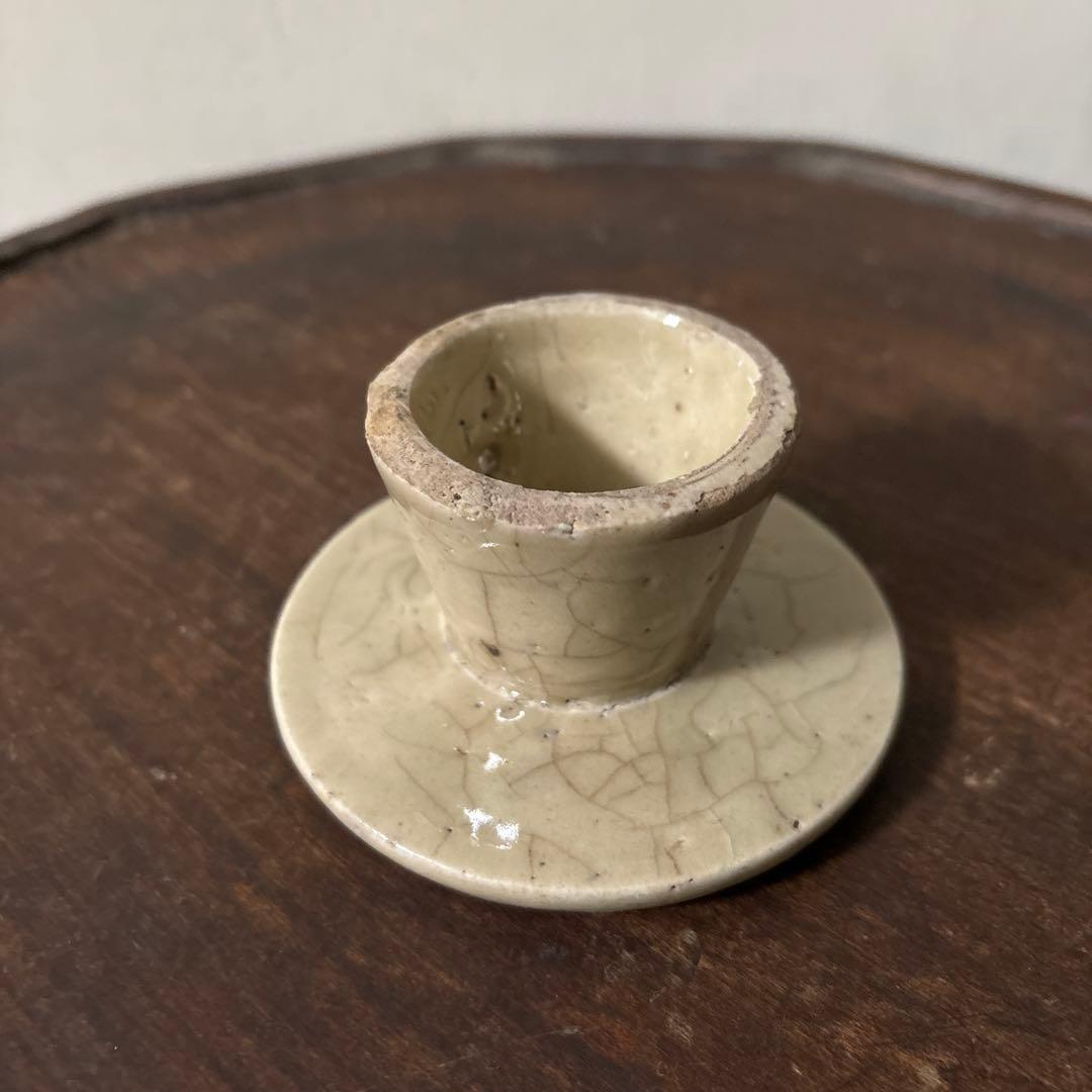 李朝餅型　④ 菓子型　白磁　堅手　韓国アンティーク　古道具　古民芸　古陶磁