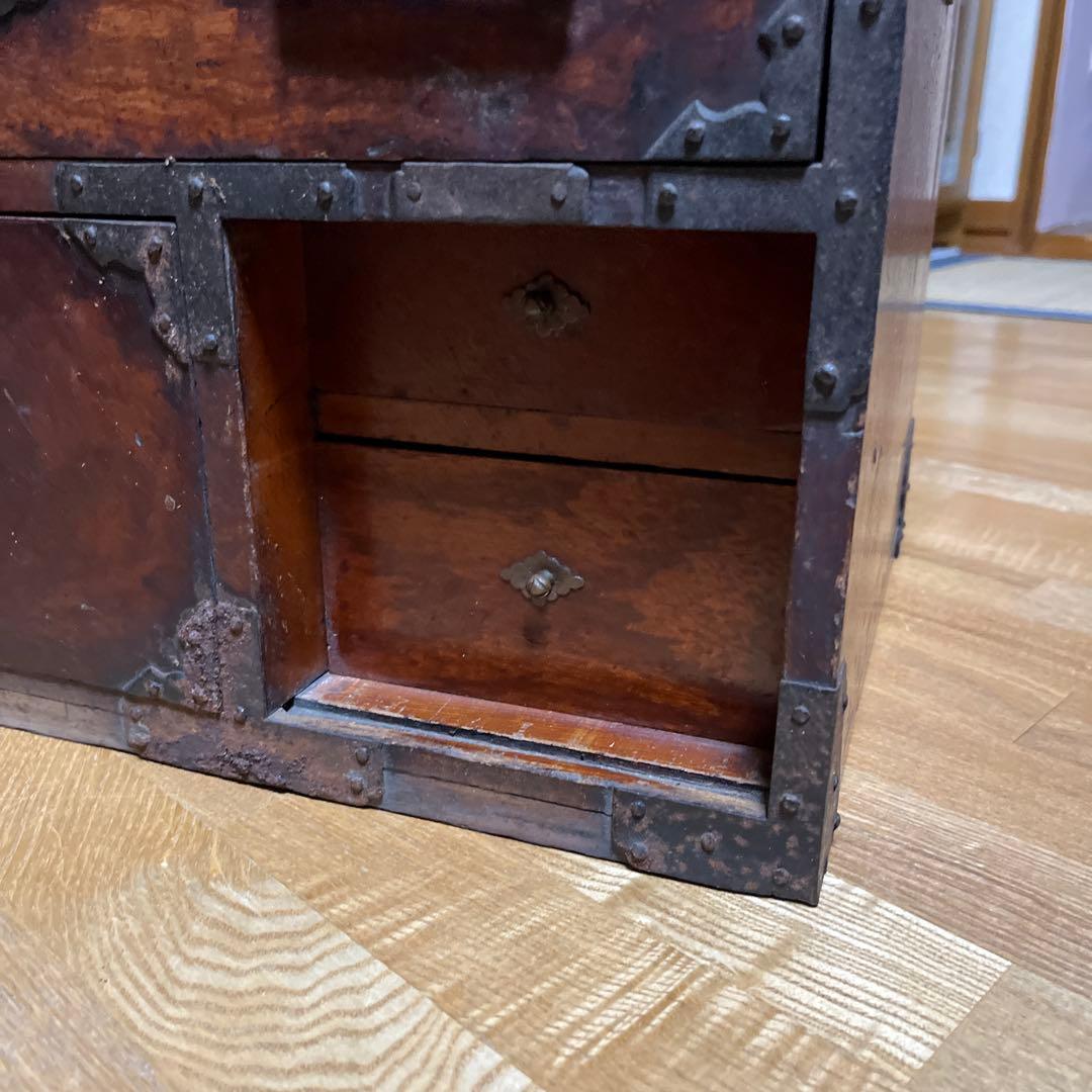 K50 アンティーク　木製　引き出し　戦前　古道具　ミニ箪笥　明治　時代箪笥
