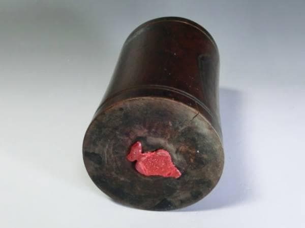 筆立■古い竹制筆筒 中国古玩 崟定京2 古竹 書道道具 時代物 骨董品 上物■