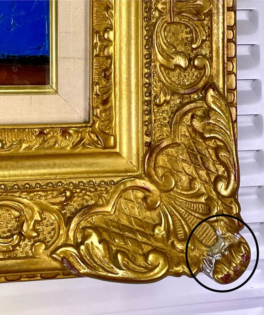 中川力　真作「ばら」 油彩6号　格調高い薔薇図名品　師：有島生馬