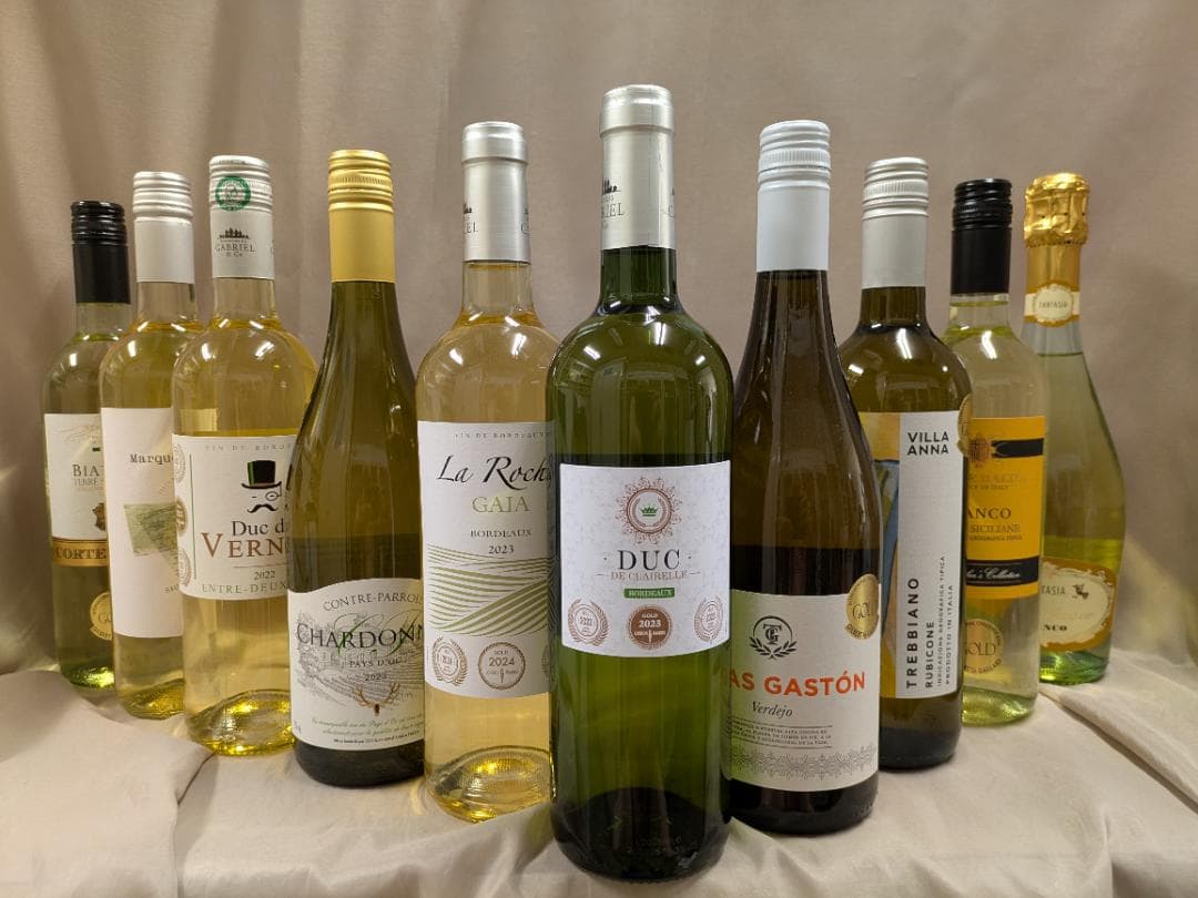 ボルドー金賞など 各国　白ワインセレクション 10本セット　750ml