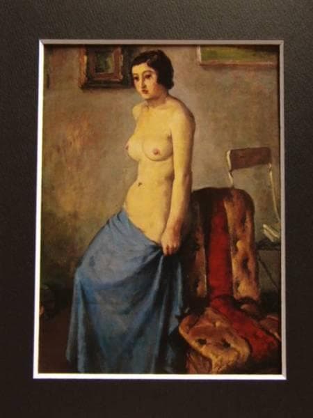 鬼頭　鍋三郎、裸婦、希少な画集より、新品高級額装付、版上サイン入り