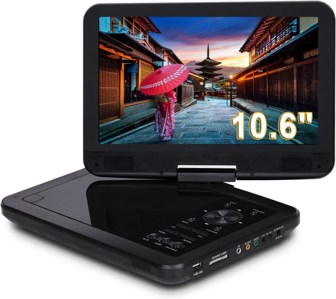 INTENAVI 12.6型 ポータブルdvdプレーヤーCPRM対応