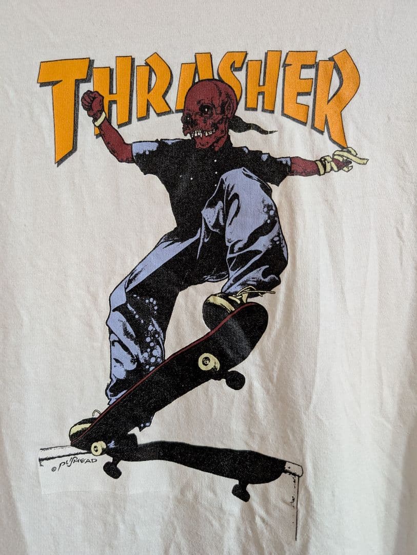 【Revira】THRASHER PUSHEAD スラッシャー ロンT