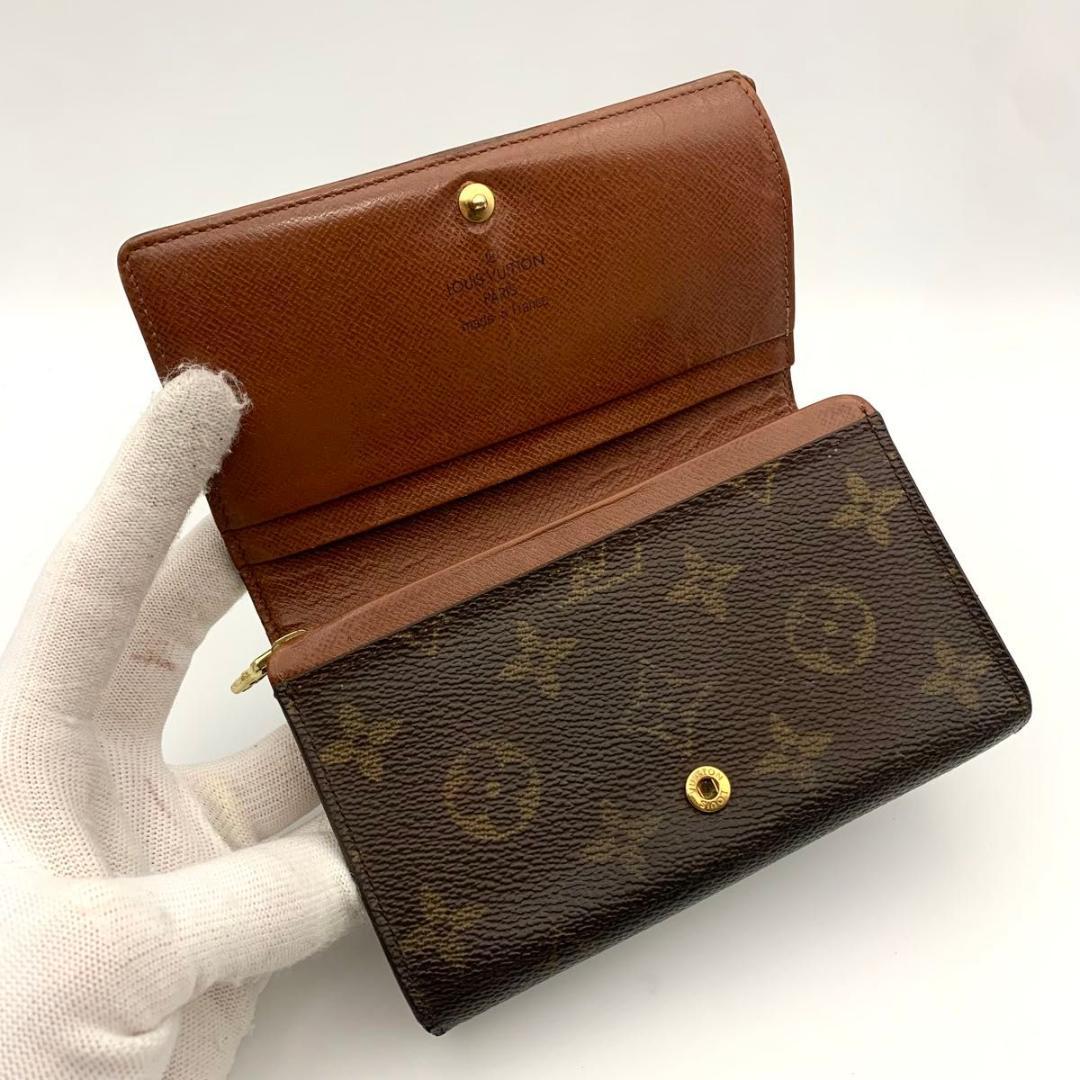 鑑定済み ルイヴィトン ポルトモネ ビエ トレゾール 財布 ミニ L字ファスナー