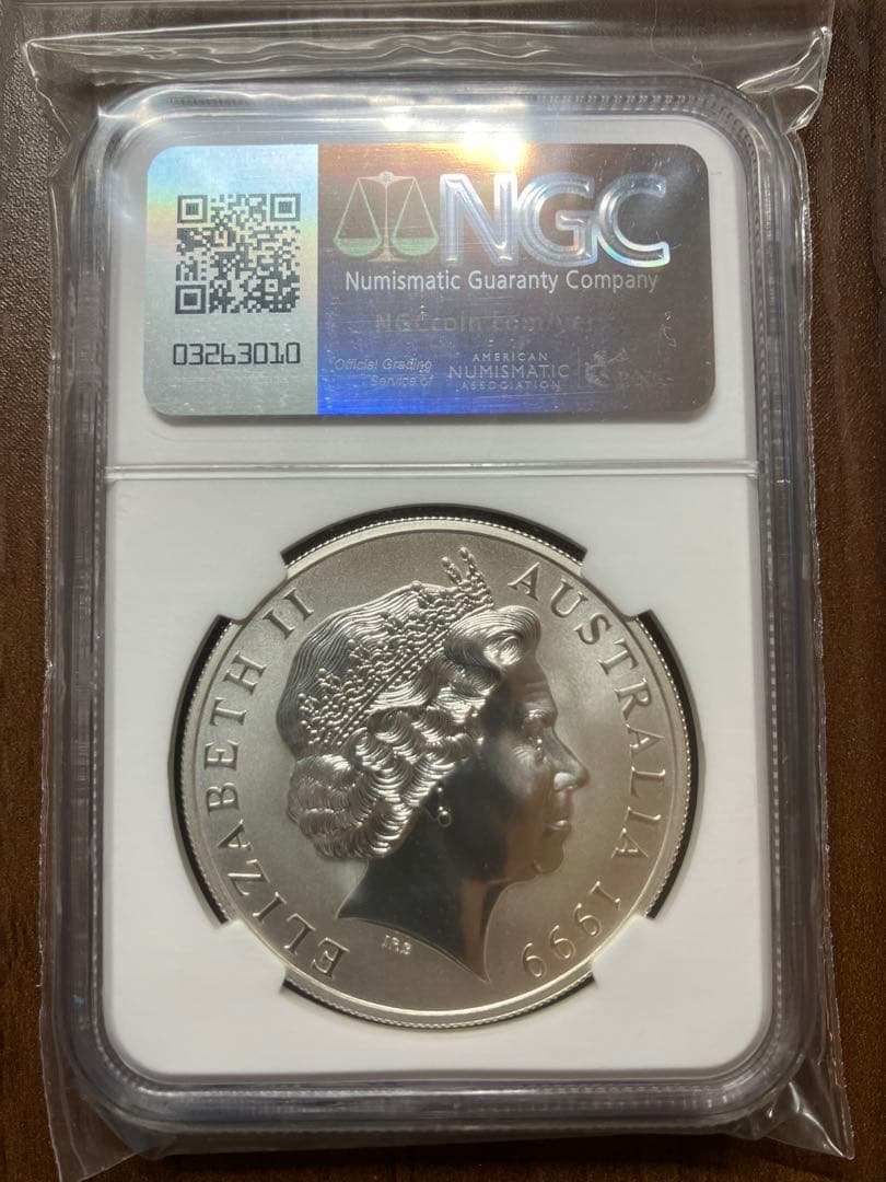★純銀 銀貨1990年 オーストラリア 1ドル 銀貨 カンガルー MS69 鑑定