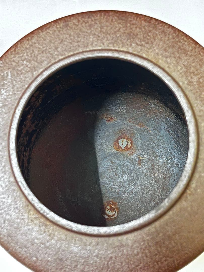 E495 筒釜　釜師　菊池正直　鵬雲斎好　桐地　茶釜　茶道具　茶器