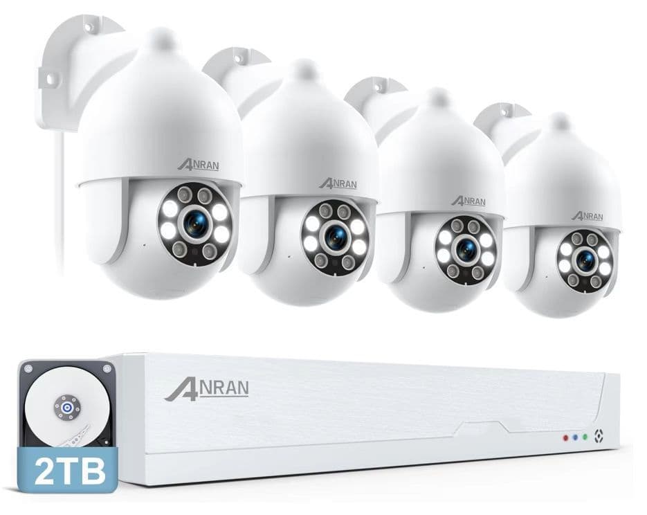 500万高画素 POE有線防犯カメラセット 4台セット遠隔監視 wifi不要