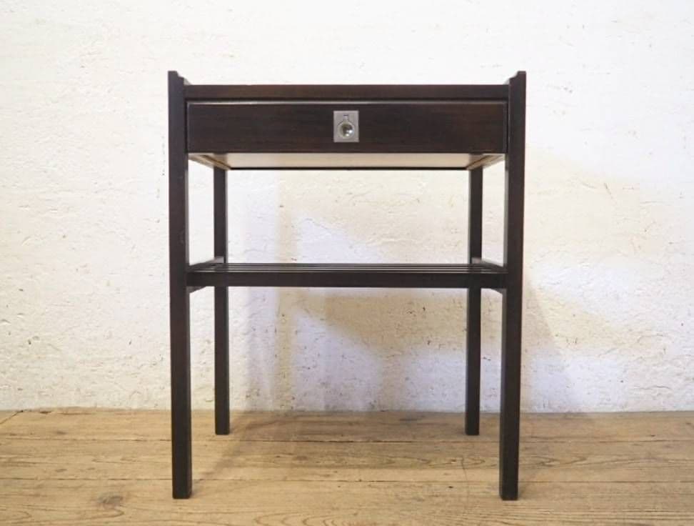 1073 オールドカリモク　サイドテーブル　デスク　陳列台　作業台　インテリア