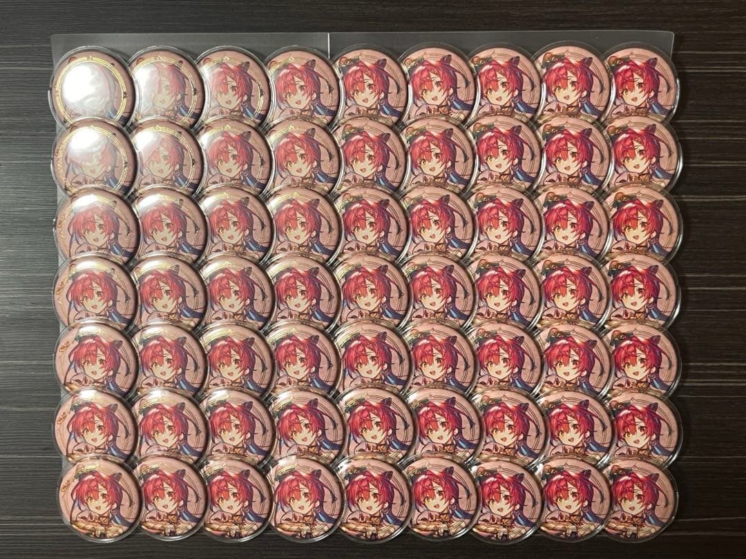 ホロライブ ホロファン 箔押し 缶バッジ 宝鐘マリン 63個