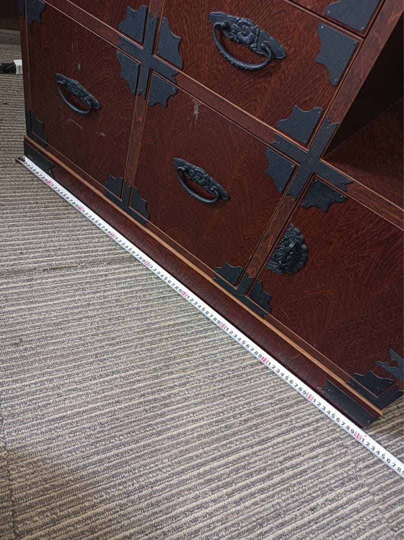 【オスカー】[八5427] 民芸調　階段箪笥　右下がり