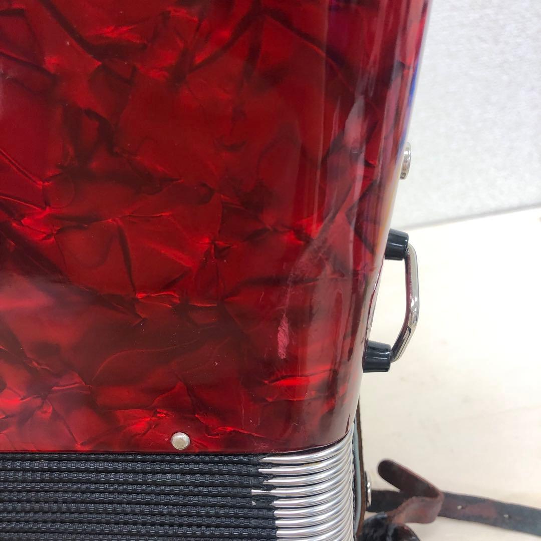 【レア】YAMAHA ヤマハ アコーディオン レッド 34鍵 80ボタン 赤