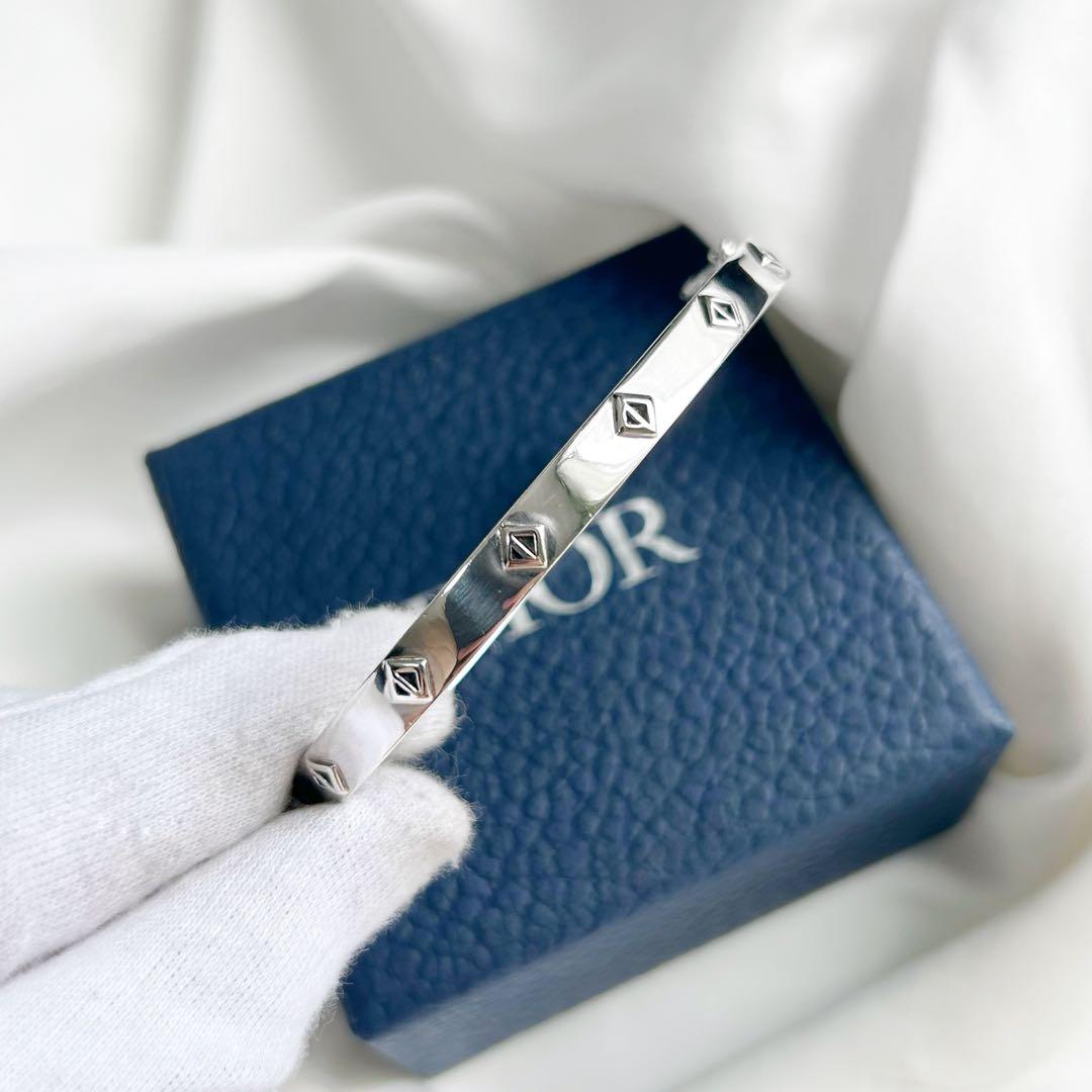 【大人気】DIOR CDダイヤモンド バングル Ag925 アイコン