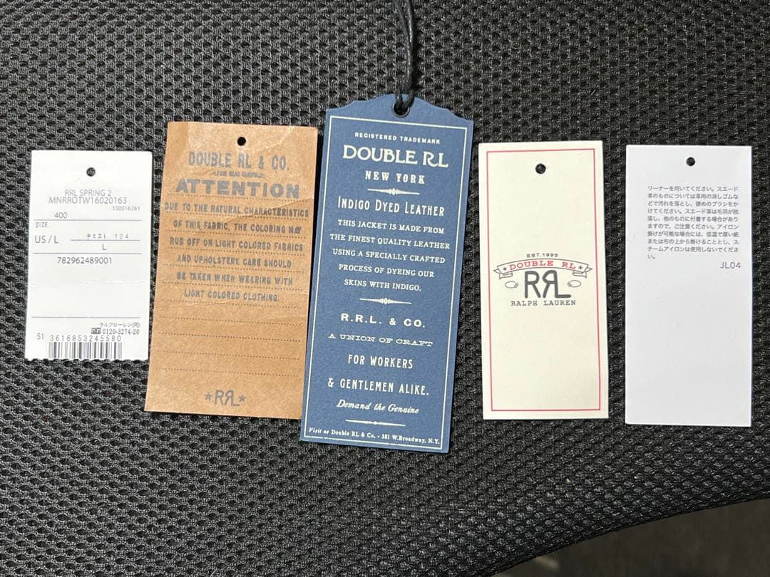 RRL インディゴ レザー シャツ ジャケット L