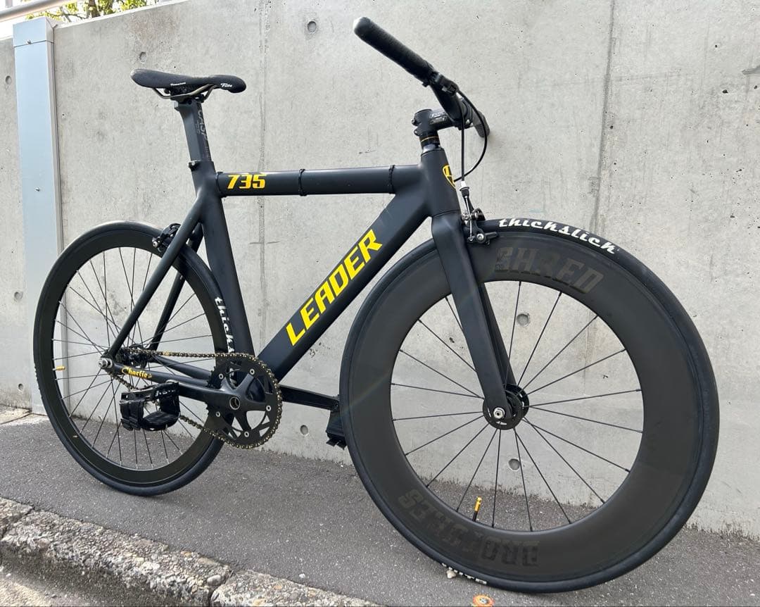 LEADER BIKE 735 TR CUSTOM M黒黄色 エアロピストバイク