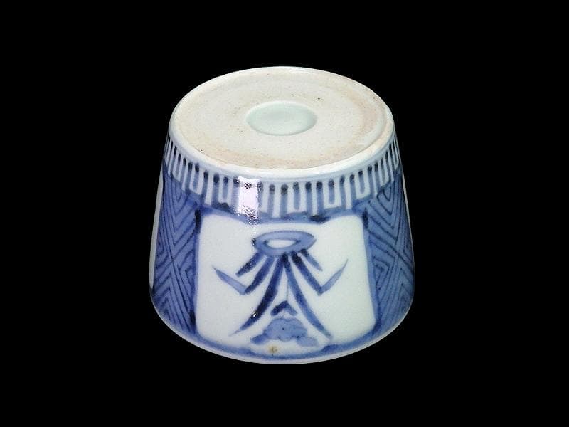 古伊万里　染付　水仙の図　蕎麦猪口　A115AS-fbtm