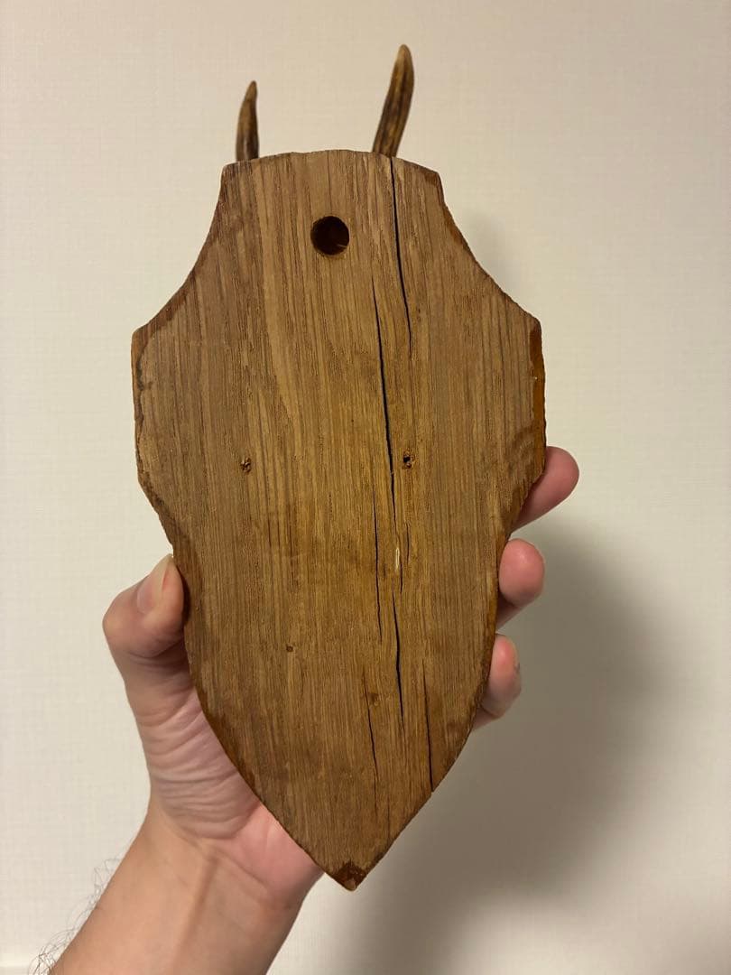 ブロカント アンティーク ハンティングトロフィー 鹿角 オブジェ