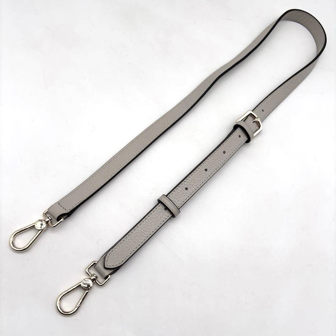 ✨極美品✨フルラ　アテナ　ショルダーバッグ　2WAY　アーチロゴ　巾着　グレー