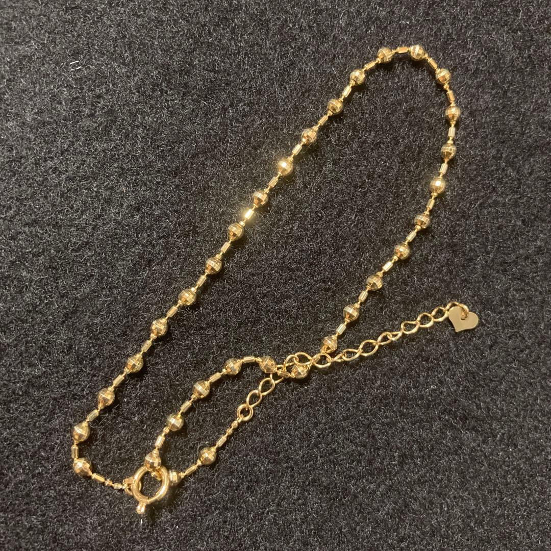 ★アンクレット 18金 ボールチェーン