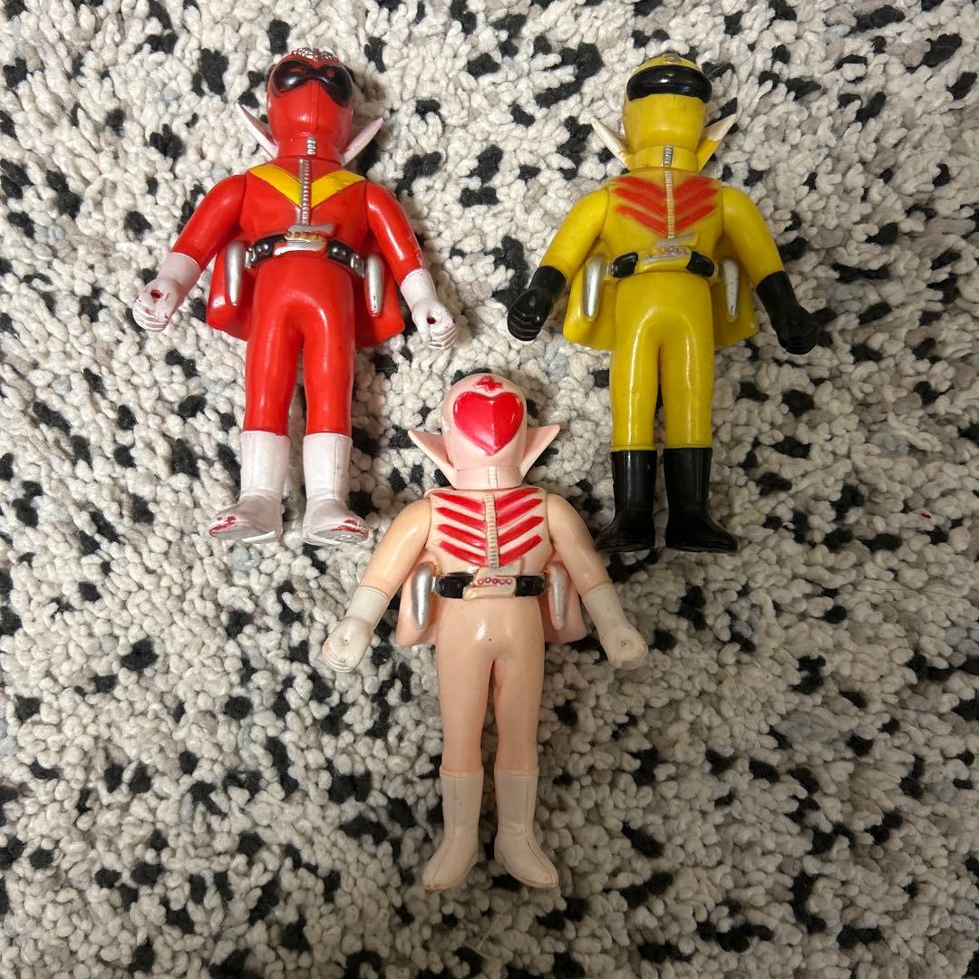 当時物 ソフビ ゴレンジャー 3体セット ポピー
