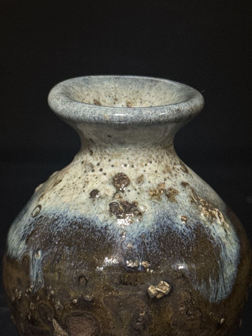 江戸初期 朝鮮唐津 小振 花入 花瓶 徳利 朝鮮民芸