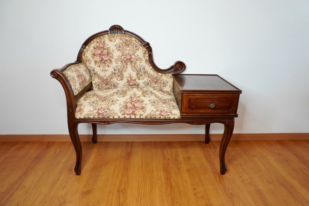 イタリア アンティーク テレフォンベンチ ベンチソファ