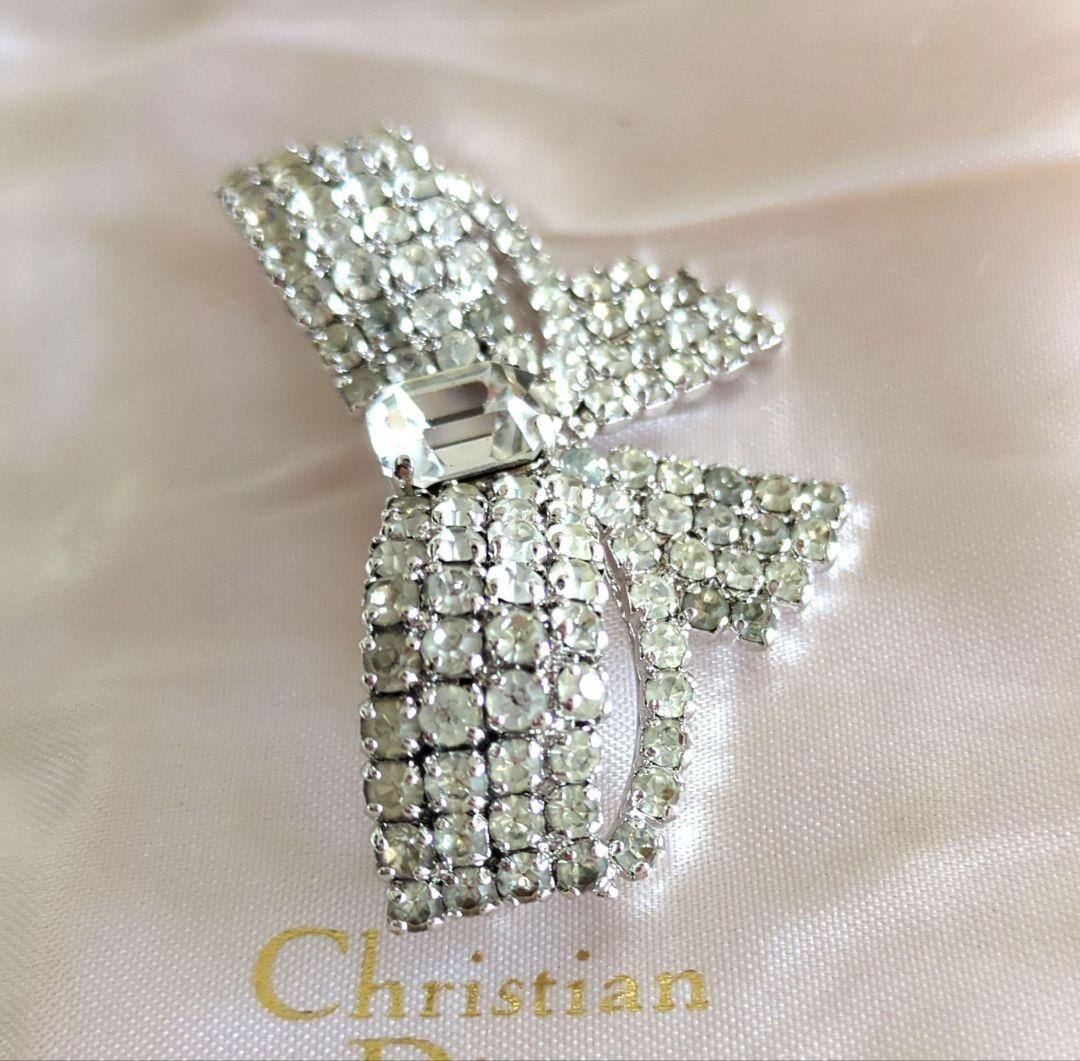 Christian Dior リボン型ブローチ
