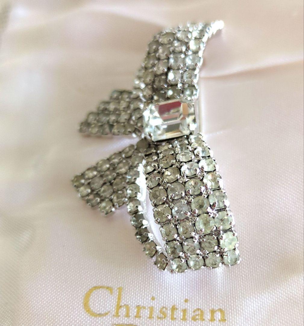 Christian Dior リボン型ブローチ