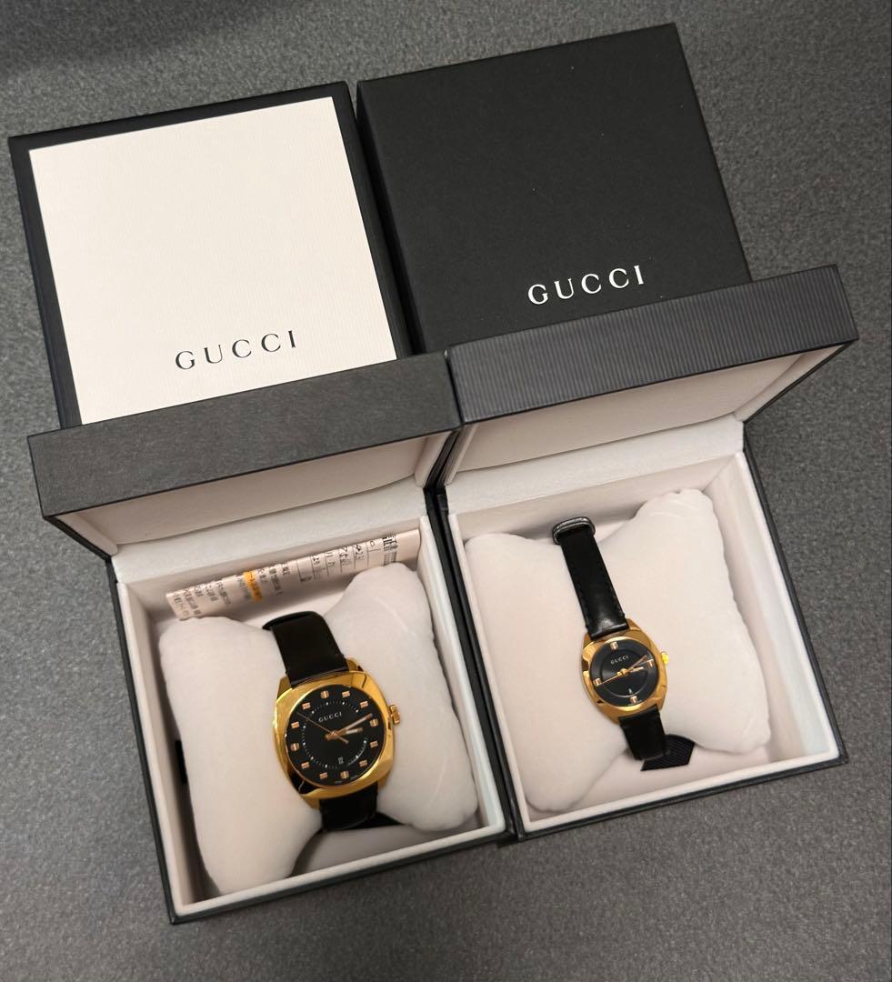 GUCCI ペア時計 142.3 (メンズ) 142.5 (レディース)