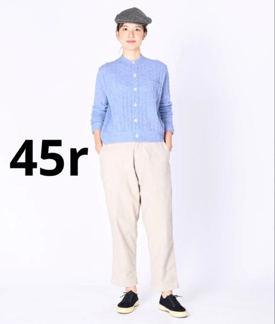 45r モールサージの908ポッポパンツ　M ベージュ R刺繍　伸縮性