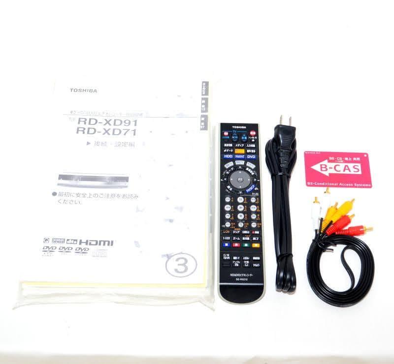 B-CAS赤TOSHIBA 東芝 RD-XD71 HDD＆DVDビデオレコーダー