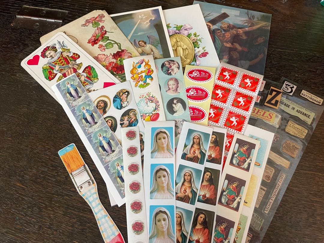 B)聖なるおすそ分けファイル　コラージュ素材　レース