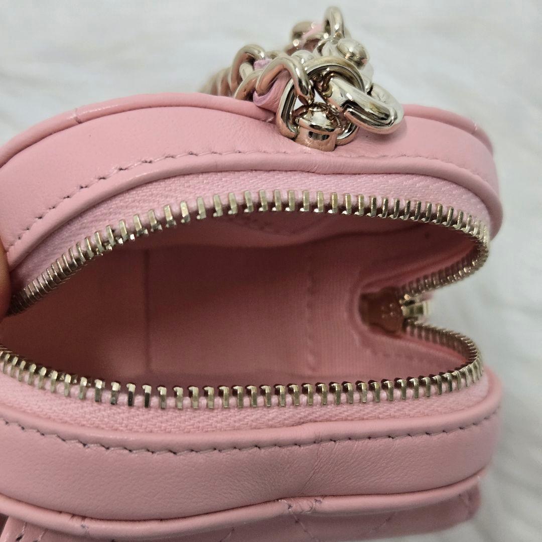 CHANEL シャネル　ハート　バッグチャーム　ケース ピンク