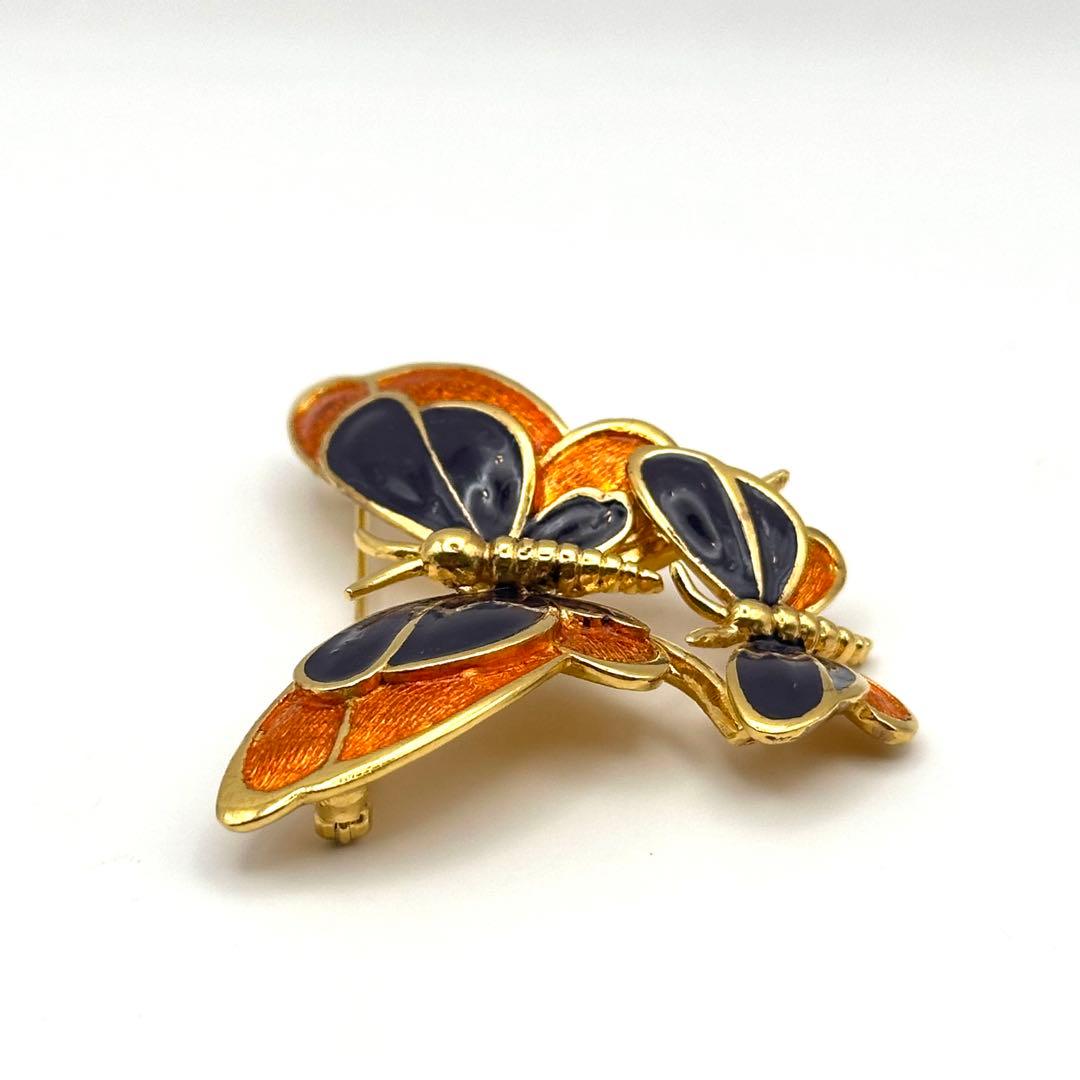【希少・美品】Carven カルヴェン ブローチ バタフライモチーフ ゴールド