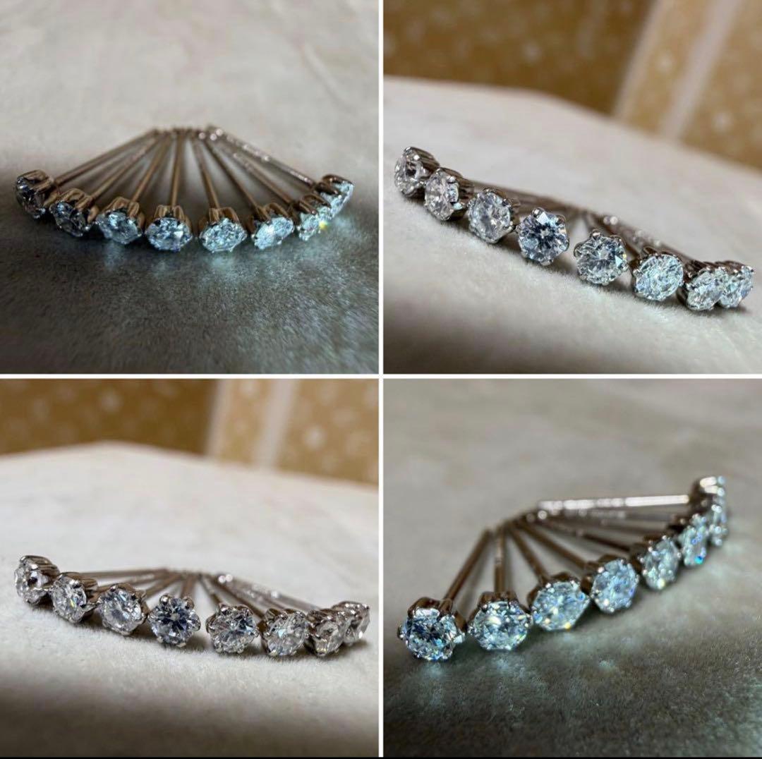 ゆるうさ様用！！【極上虹照一粒☆】ダイヤモンド　プラチナ　ピアス