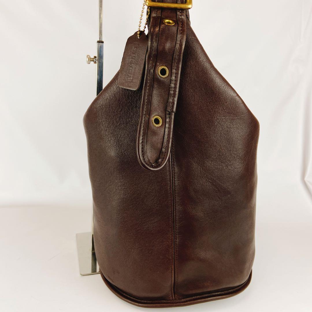 美品 オールドコーチ 9085 バケツバッグ ハーフムーン ショルダー