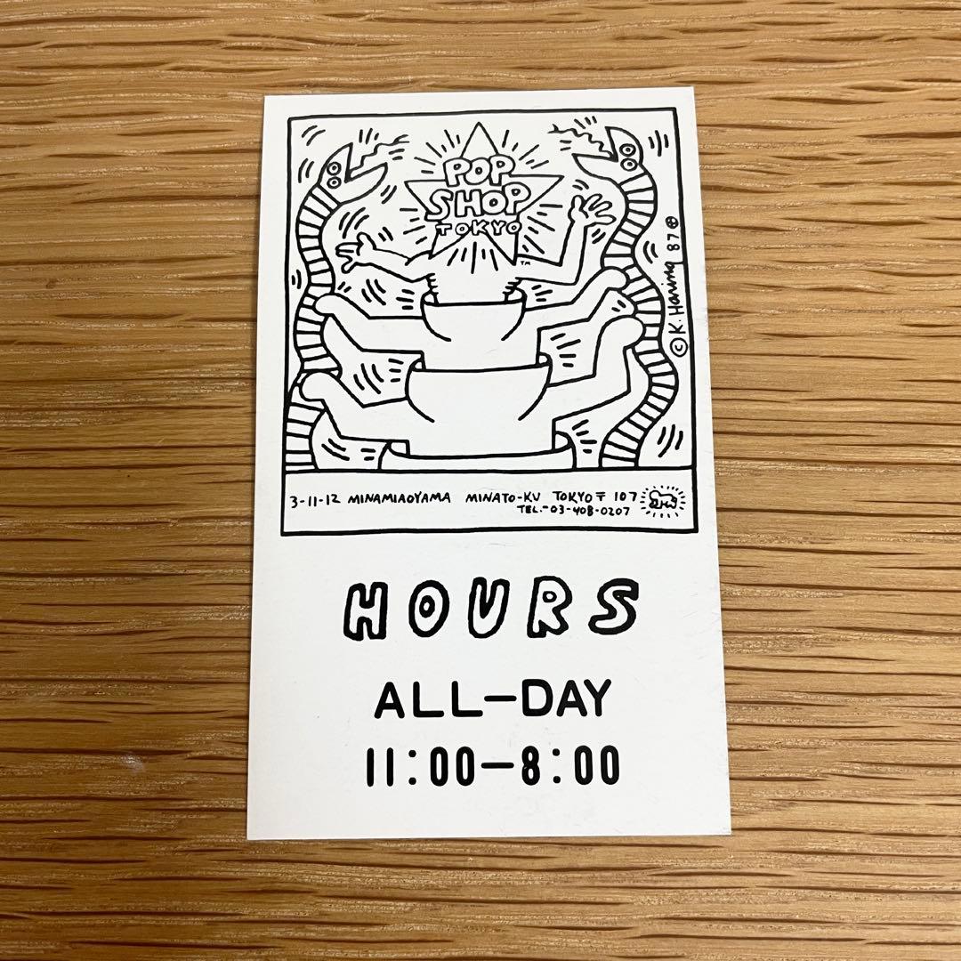 値下げ・キースへリング・サイン入りショップカード