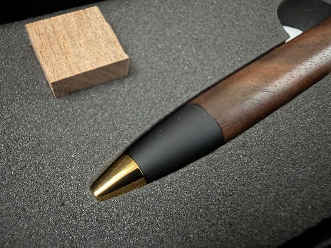 新品未使用 野原工芸 胡桃 ブラックウォールナット ボールペン・スタンダード